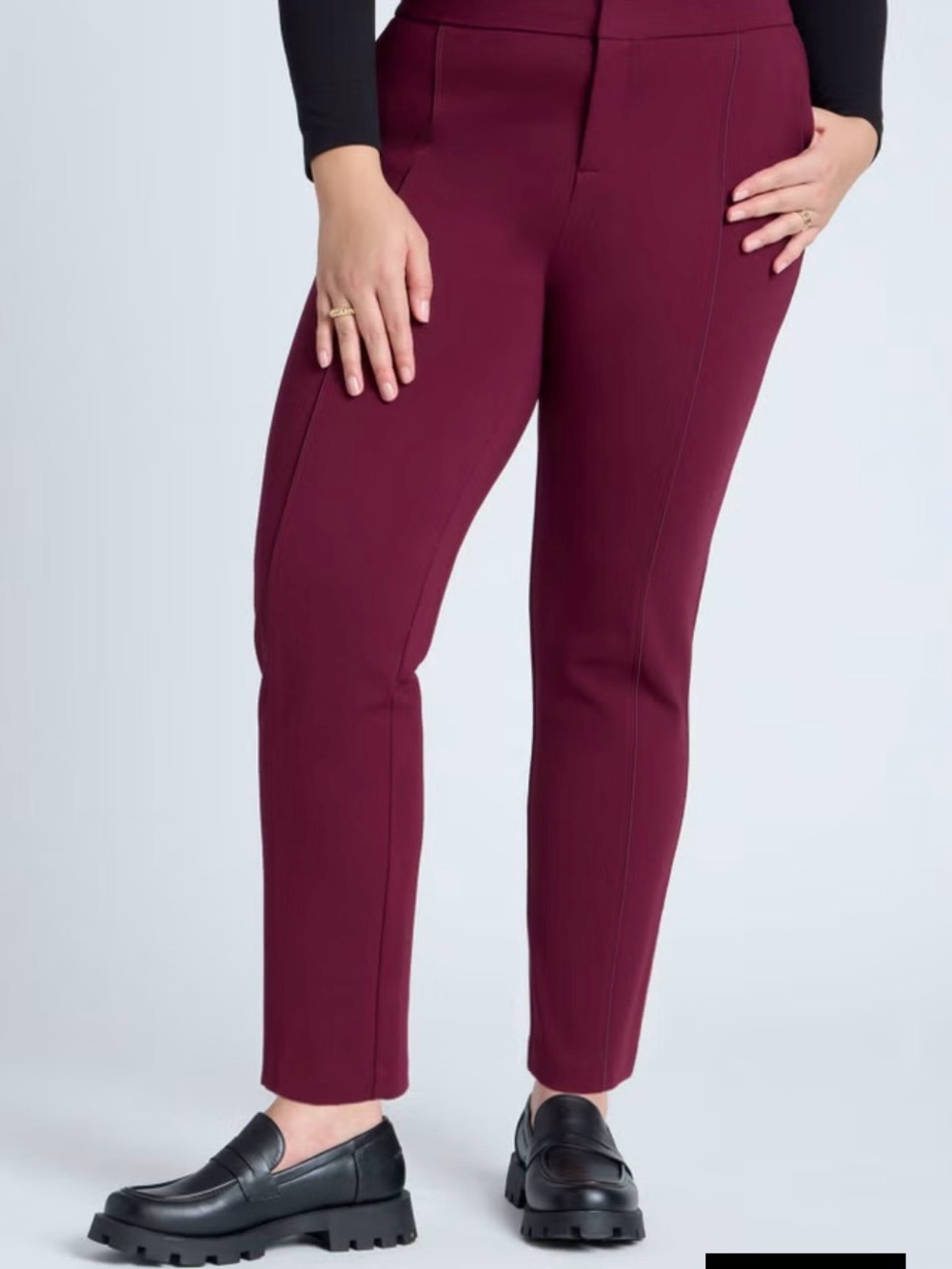 Eloquii Blue The Ultimate Stretch Slim Leg Pant Vineyard Wine Size 22R